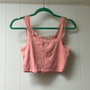 Aeropostale, pink, tank top, lace